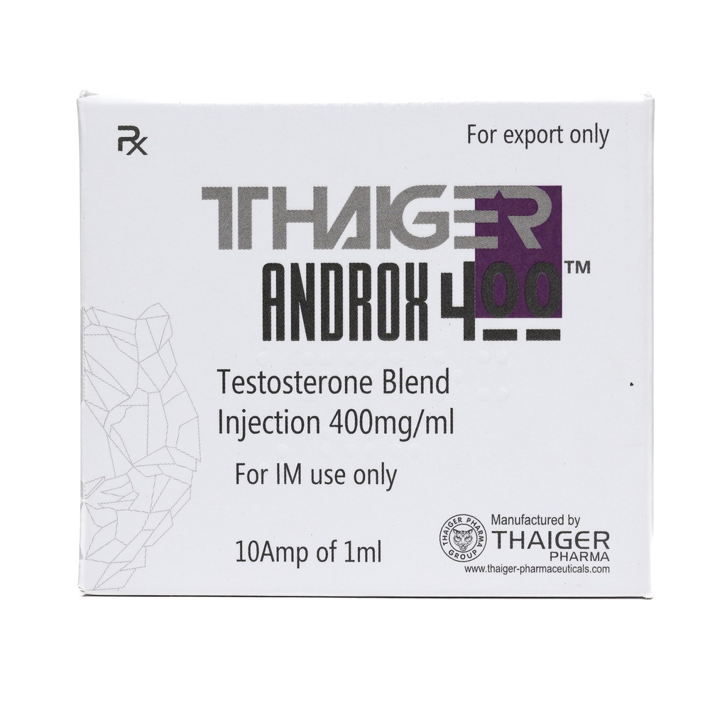 [003010001] Androx-400 - Blend of 4 Testosterones  - 400 MG/ML - 10 X 1 ML AMPULE - Thaiger Pharma
