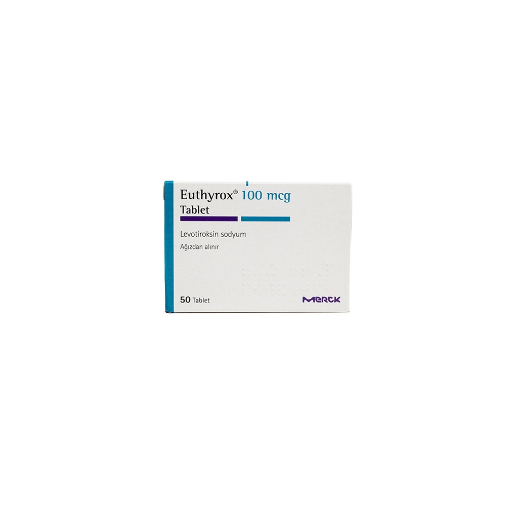 [007140019] EUTHYROX  - LEVOTIROKSIN SODYUM T4 - 100 MG / pill - 50 Tablets Blisters Box  - MERCK