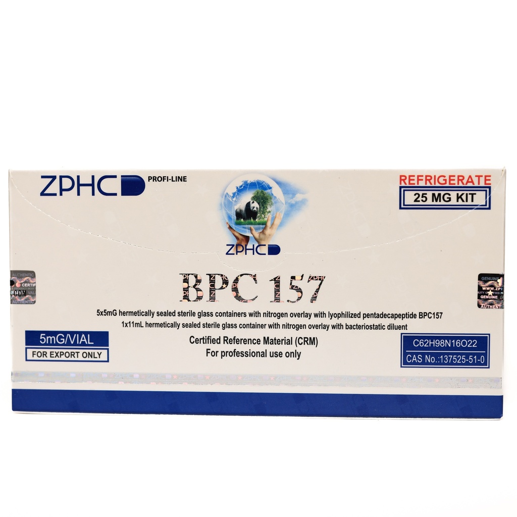 [002130124] BPC 157 25 MG - BODY PROTECTION COMPOUND -157 (2-8 C) - 5 MG / VIAL - 5 VIALS - ZPHC PHARMA