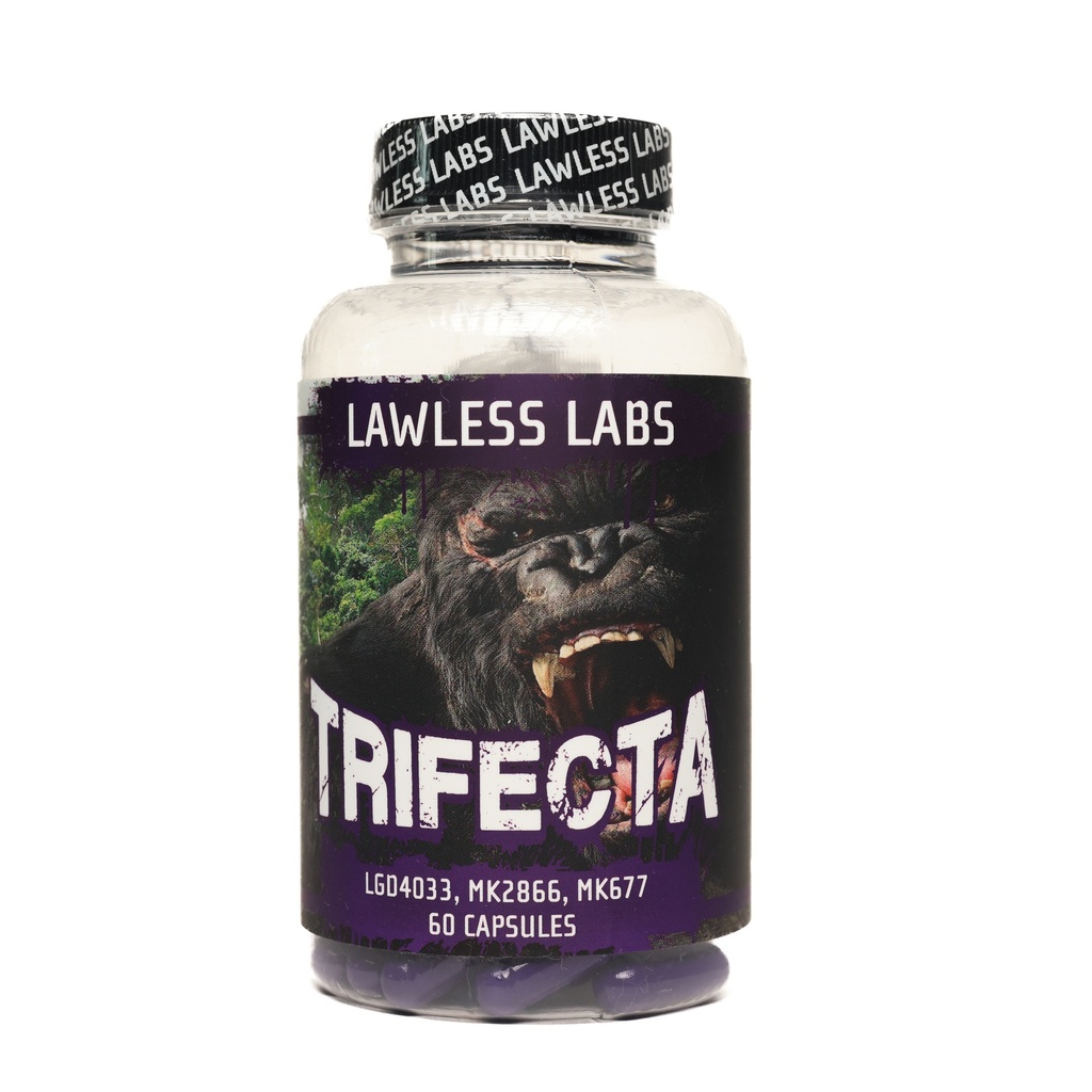 [015140032] Trifecta 3 - SARMs Blend - LGD4033.12.5mg,MK2866 .12.5mg,MK677 .12.5mg - 60 CAPSULES Bottle - LAWLESS LABS
