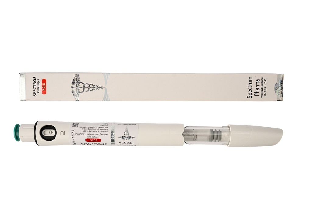 [004060051] SPECTROS - Somatropin Pen (2-8 C) - 72 IU / PEN - Dual chamber cartridge 1.3 ML PEN - Spectrum PHARMA
